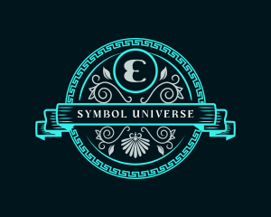 Greek Epsilon Symbol Ornament logo