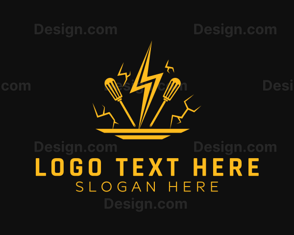 Lightning Screwdriver Tool Logo