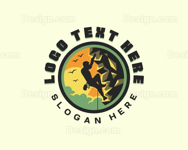 Mountain Rock Climbing Logo