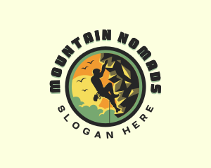 Mountain Rock Climbing logo design