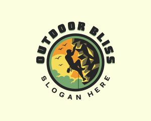 Mountain Rock Climbing logo design