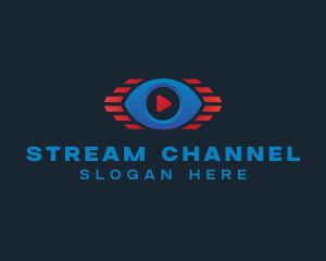 Video Stream Eye logo design