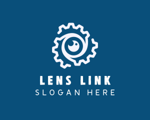 Gear Camera Lens logo design