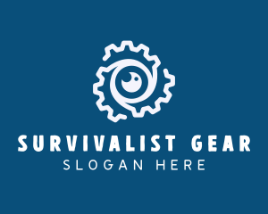 Gear Camera Lens logo design