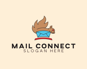 Squirrel Envelope Mail logo design