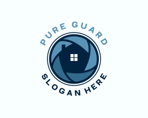 House Security Camera Lens logo design