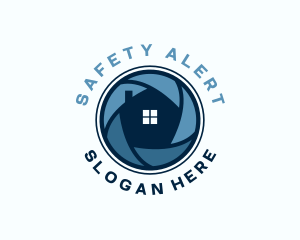 House Security Camera Lens logo design