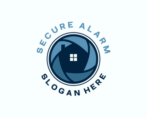 House Security Camera Lens logo design