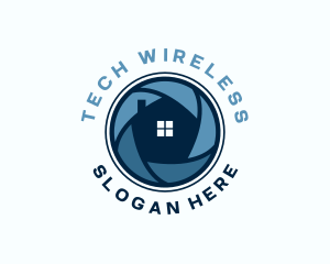 House Security Camera Lens logo design