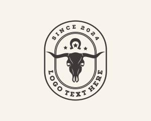 Western Skull Horn Ranch logo