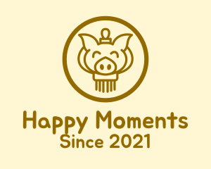 Smiling Pig Lantern logo design