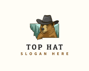 Montana Bear Hat logo design