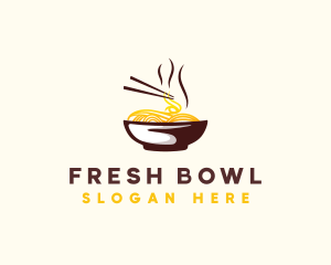 Ramen Noodle Bowl logo design