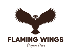 Brown Flying Owl logo design