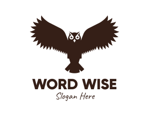 Brown Flying Owl logo design