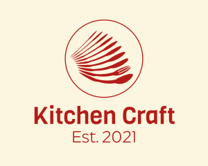Restaurant Cutlery Utensils logo design