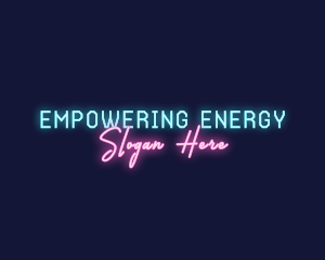 Neon Bright Wordmark logo design