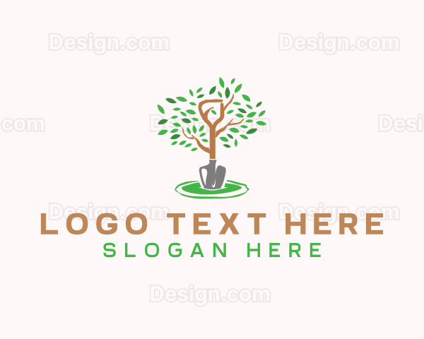 Gardening Plant Shovel Logo