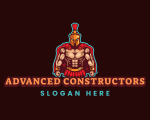 Spartan Muscle Gaming logo design