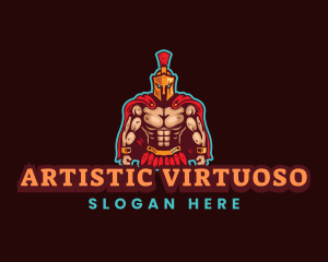 Spartan Muscle Gaming logo design