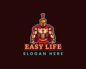 Spartan Muscle Gaming logo design