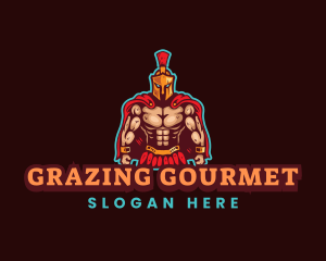 Spartan Muscle Gaming logo design