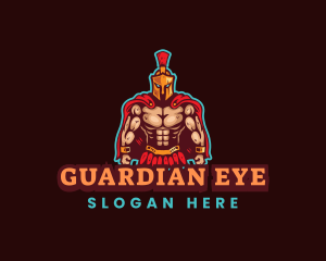 Spartan Muscle Gaming logo design