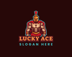 Spartan Muscle Gaming logo design