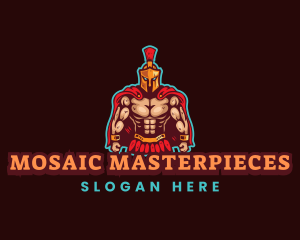 Spartan Muscle Gaming logo design