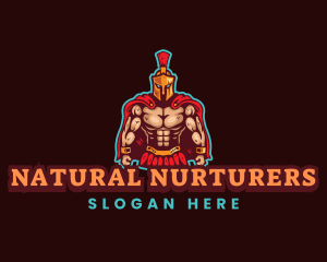 Spartan Muscle Gaming logo design