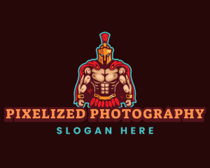 Spartan Muscle Gaming logo design