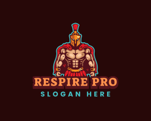 Spartan Muscle Gaming logo design