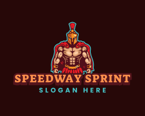 Spartan Muscle Gaming logo design