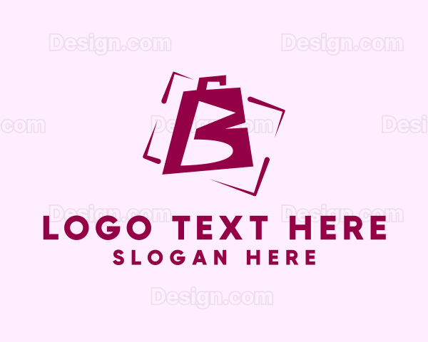 Shopping Bag Letter B Logo