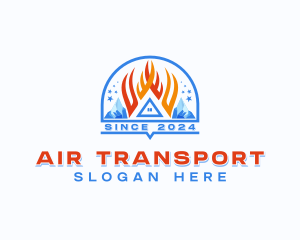 Fire Ice HVAC logo design