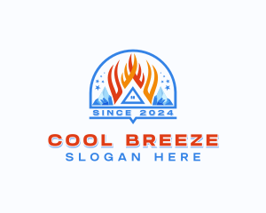 Fire Ice HVAC logo design