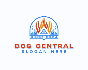 Fire Ice HVAC logo design