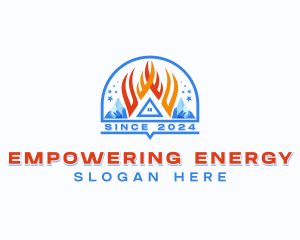 Fire Ice HVAC logo design