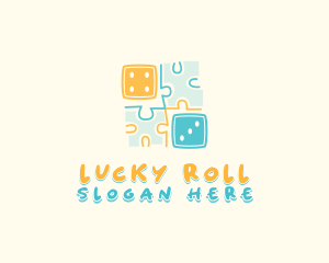 Puzzle Dice Game logo design