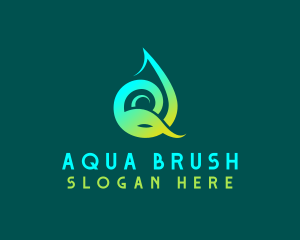 Aqua Drop Letter Q  logo design