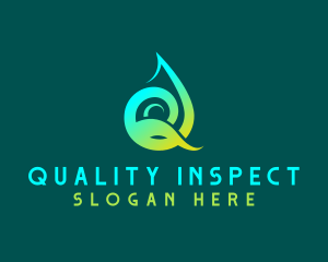 Aqua Drop Letter Q  logo design