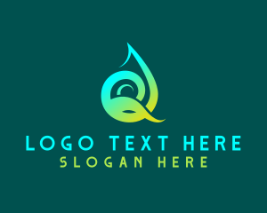 Letter - Aqua Drop Letter Q logo design