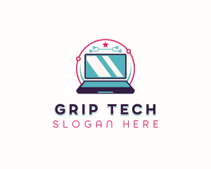 Tech Network Laptop logo design