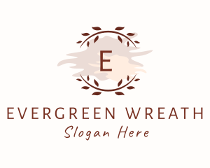 Natural Garden Wreath logo design