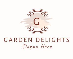 Natural Garden Wreath logo design