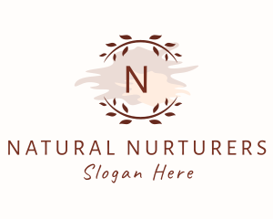 Natural Garden Wreath logo design