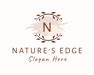 Natural Garden Wreath logo design