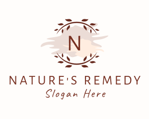 Natural Garden Wreath logo design