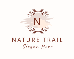 Natural Garden Wreath logo design