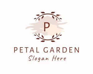 Natural Garden Wreath logo design